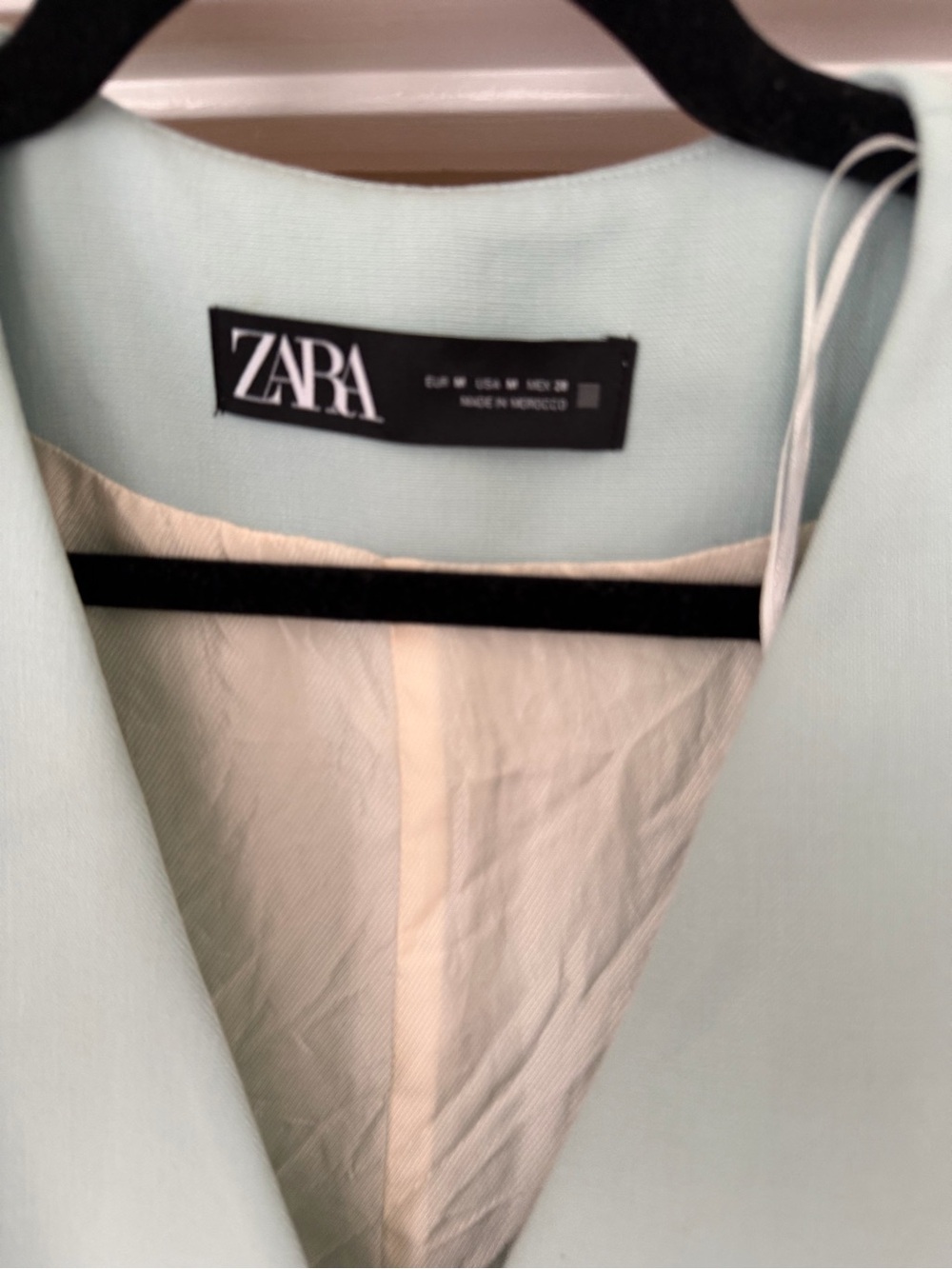 Zara light blue Sleeveless Blazer Vest Medium - Picture 2 of 2